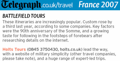 Telegraph cutting about Holts Tours