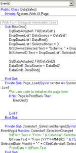 Database development - code
